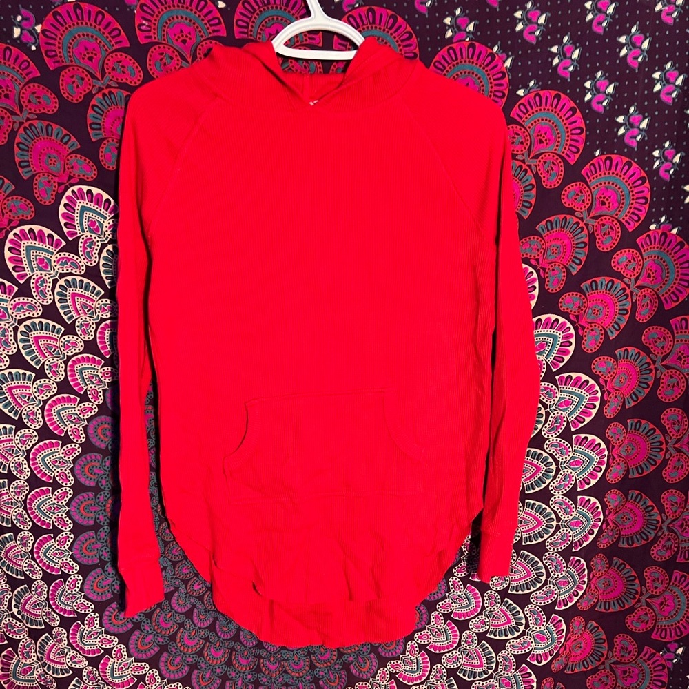 Red Knitted hooded sweater